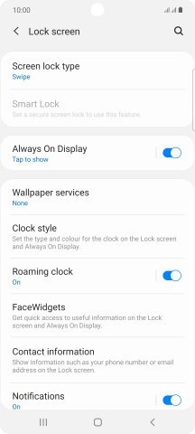 Press Screen lock type.