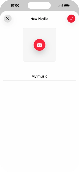 Press the confirm icon.
