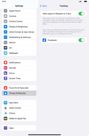 Press the indicator next to 