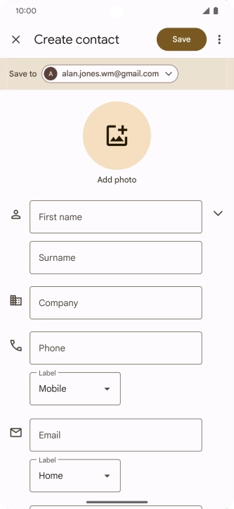 Press the drop down list next to 