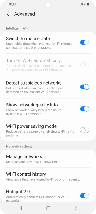 Press the indicator next to 