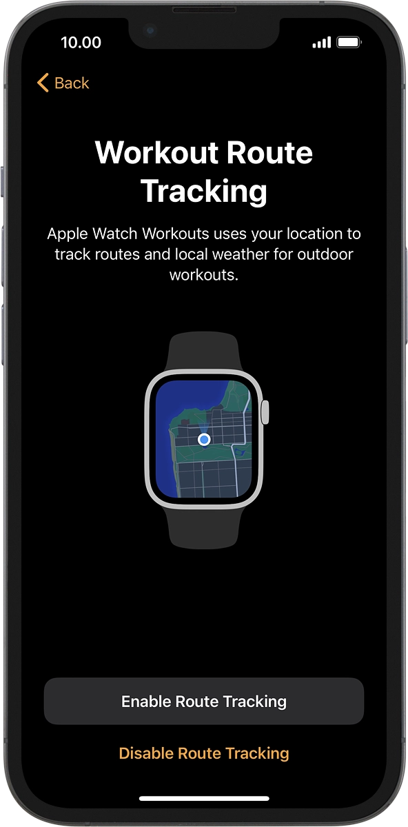 Press the required setting.