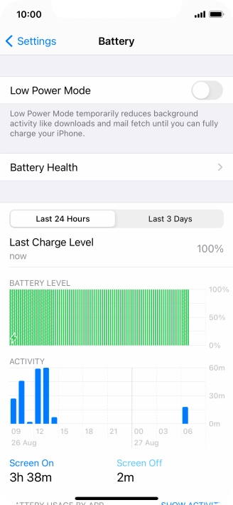 Press the indicator next to 