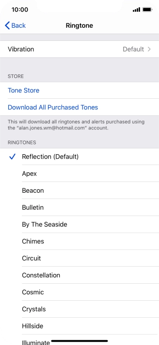 Press the required ring tones to hear them.