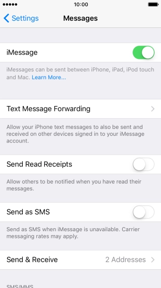 Press the indicator next to 