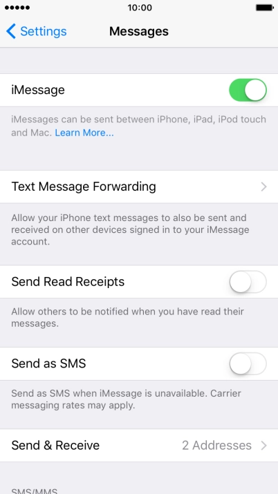 Press the indicator next to 