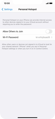 Press Wi-Fi Password and key in the required password.