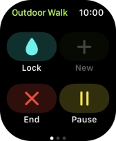 Press End to stop your training activity.