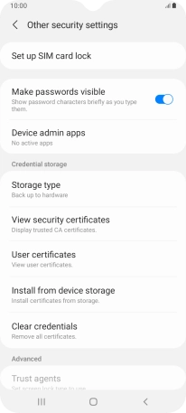 Press Set up SIM card lock.