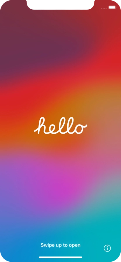 Slide your finger upwards starting from the bottom of the screen.