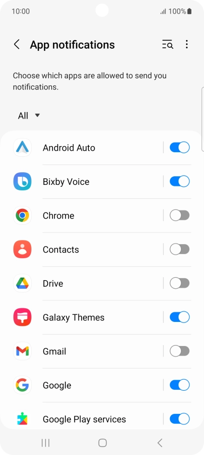 Press the drop down list.