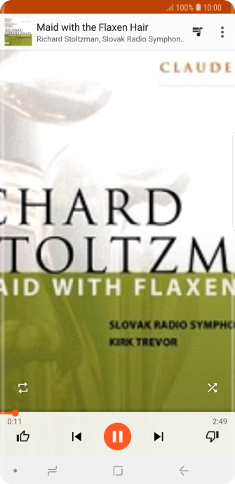 Press arrow right to go to the next audio file.