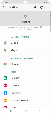 Press the required app.