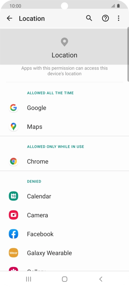 Press the required app.