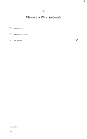 Press the required Wi-Fi network.