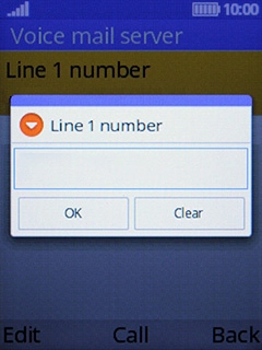 Key in +61414121121 and press the Left selection key.
