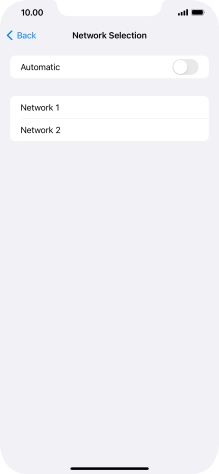 If you turn off the function, press the required network.