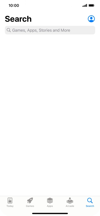 Press the search field and key in the name or subject of the required app.