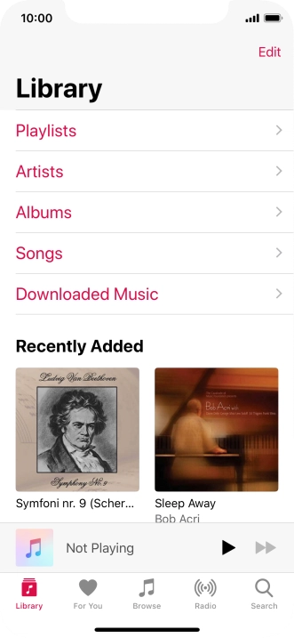 Press Playlists.