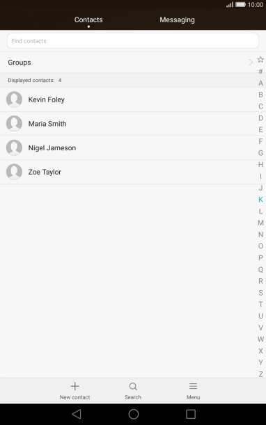 Press New contact.