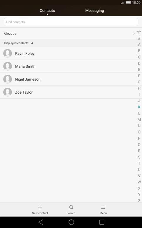 Press New contact.