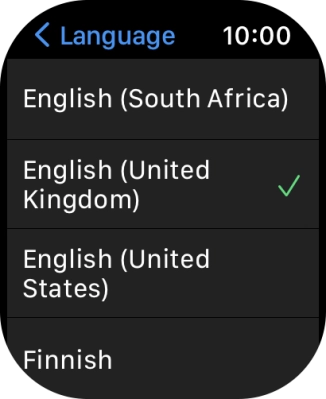 Press the required language.