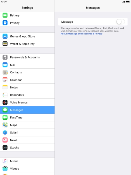 Press the indicator next to 