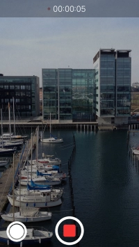 Press the stop icon to stop recording.