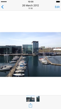 Make sure the other device is turned on and is ready to connect via AirDrop. Press the share icon.