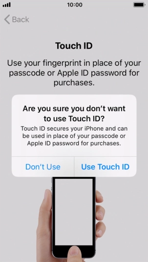 If you turn off the function, press Don't Use.
