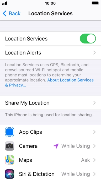 Press the required app.