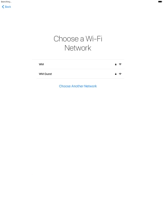 Press the required Wi-Fi network.