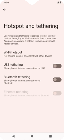 Press Wi-Fi hotspot.
