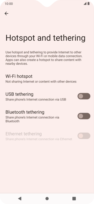 Press Wi-Fi hotspot.