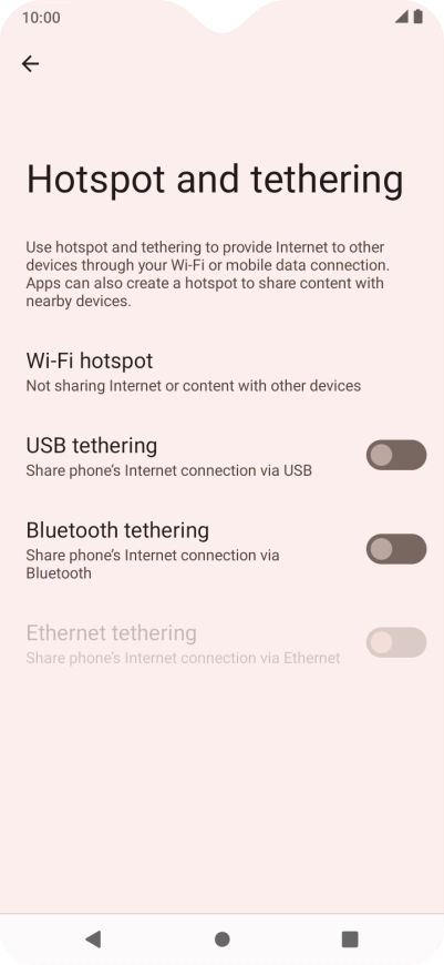 Press Wi-Fi hotspot.