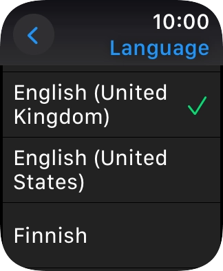 Press the required language.