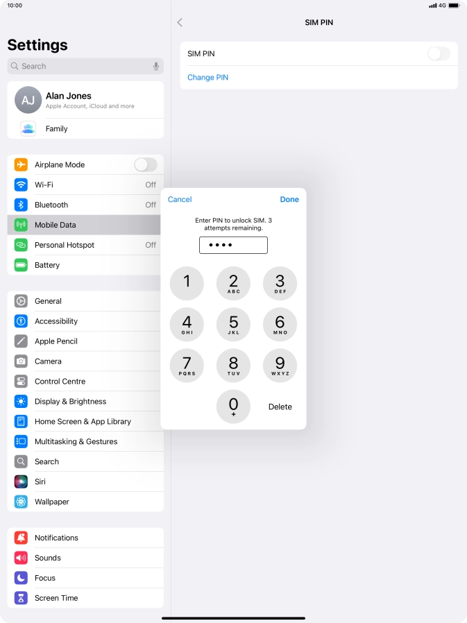 Key in your PIN and press Done.