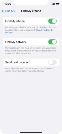 Press the indicator next to 