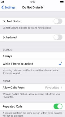 Press the indicator next to 