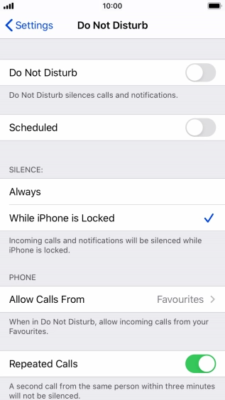 Press the indicator next to 