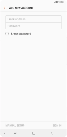 Press Email address and key in your email address.