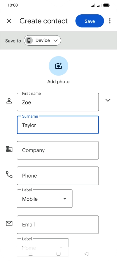 Press Phone and key in the required phone number.