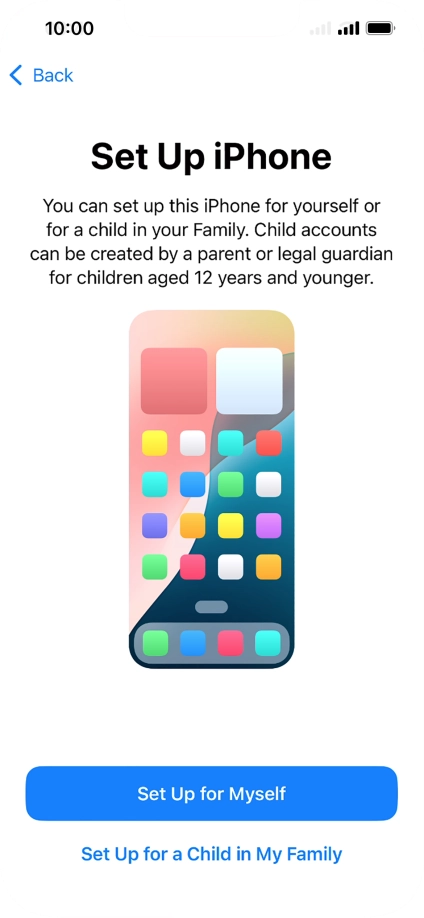 Press Set Up for Myself.