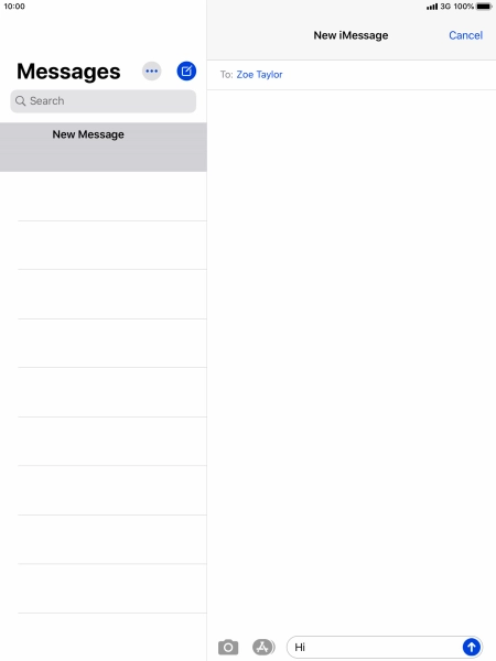 Press the send icon.