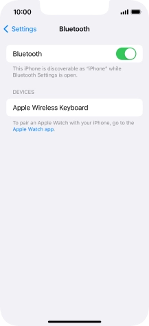 Press the required Bluetooth device and follow the instructions on the screen to pair the device with your phone.