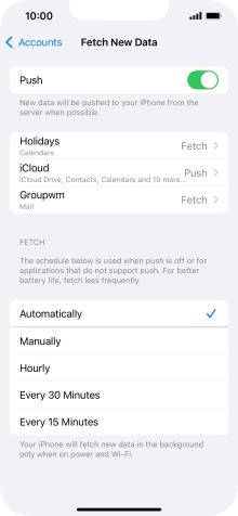 Press the indicator next to 