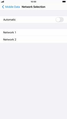 If you turn off the function, press the required network.