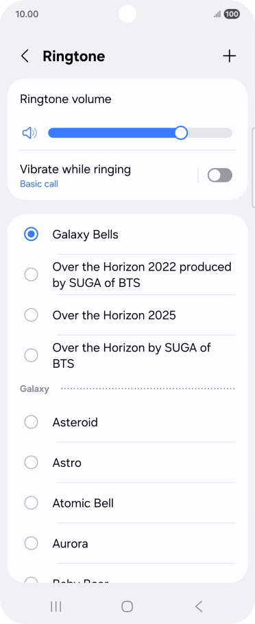 Press the required ring tones to hear them.