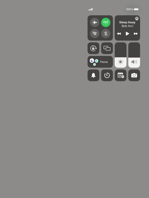 Press the flight mode icon to turn the function on or off.