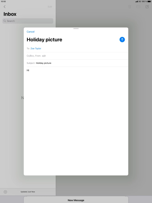Press and hold the text input field until a pop-up menu is displayed.